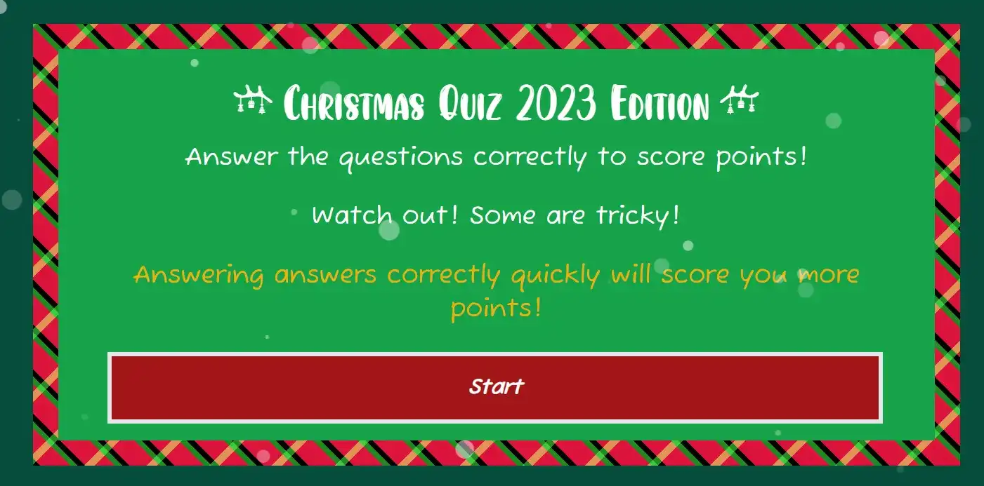 This Year's Christmas Quiz