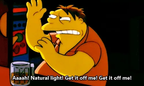 Average Dark Mode fanatic reaction to sunlight