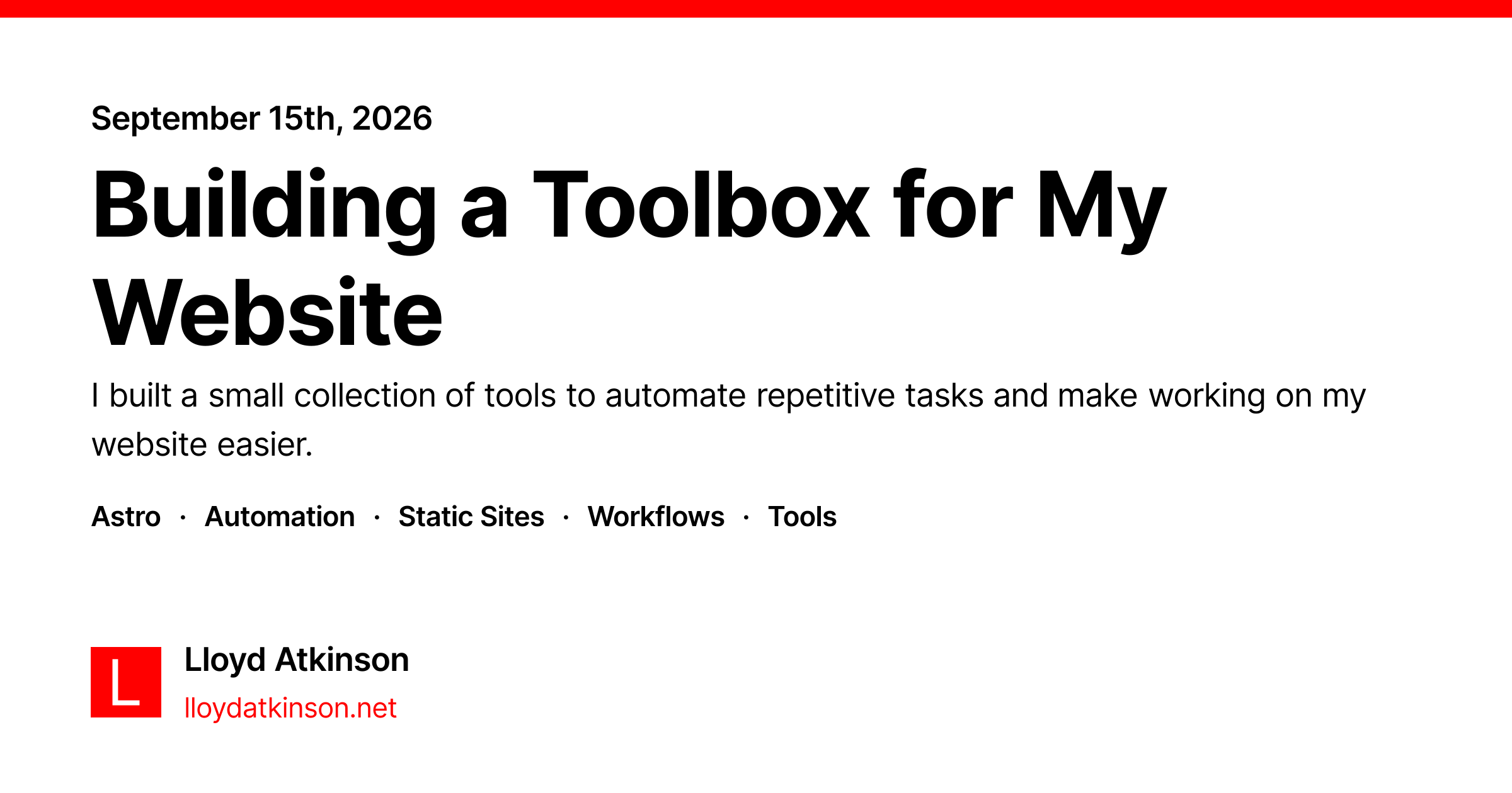The generated Open Graph image for an article